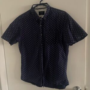 Level ten -Navy Men's Button Down Shirt